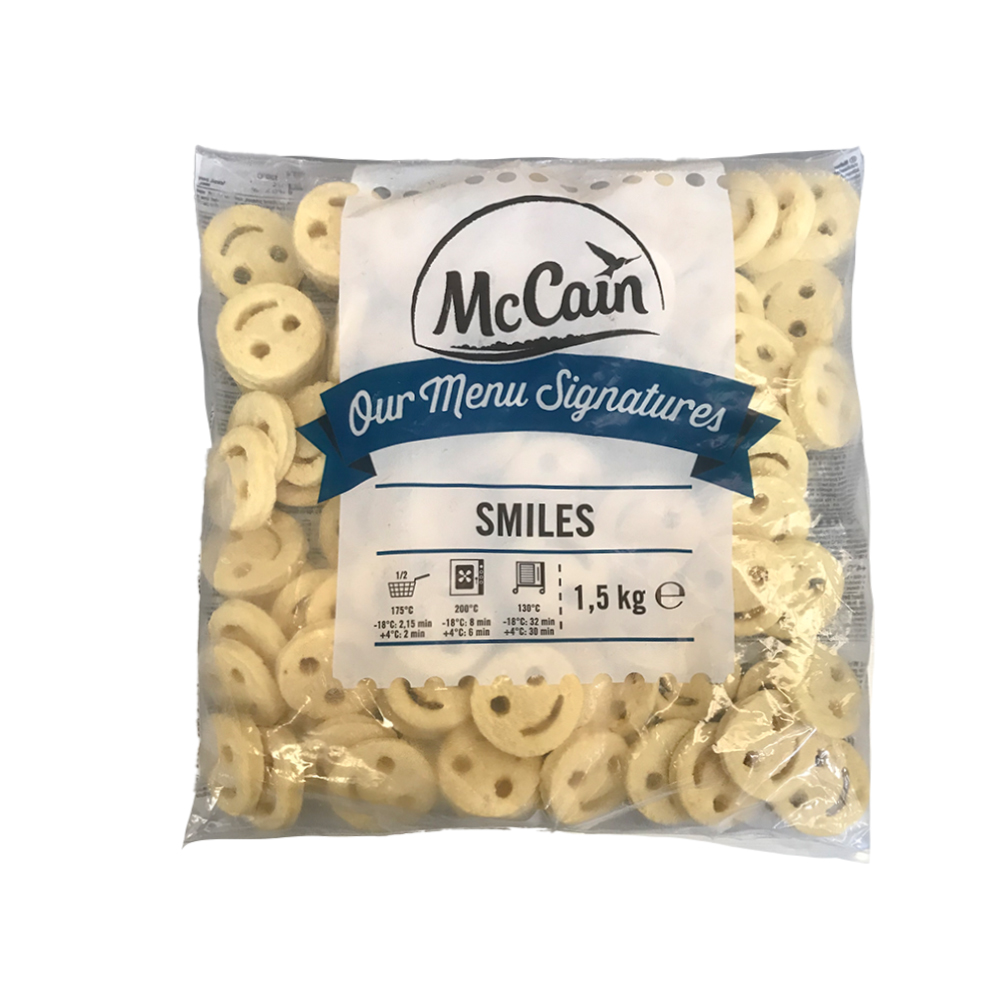 PATATE SMILES MCCAIN CONG.1,5X6PZ 9KG